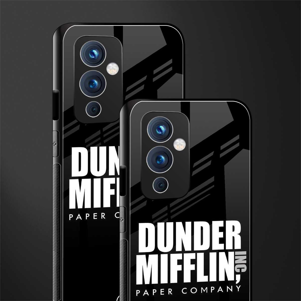 dunder mifflin back phone cover | glass case for oneplus 9