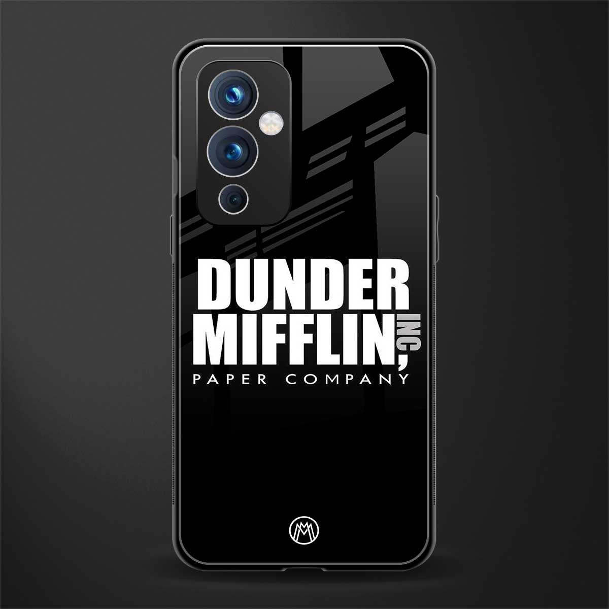 dunder mifflin back phone cover | glass case for oneplus 9