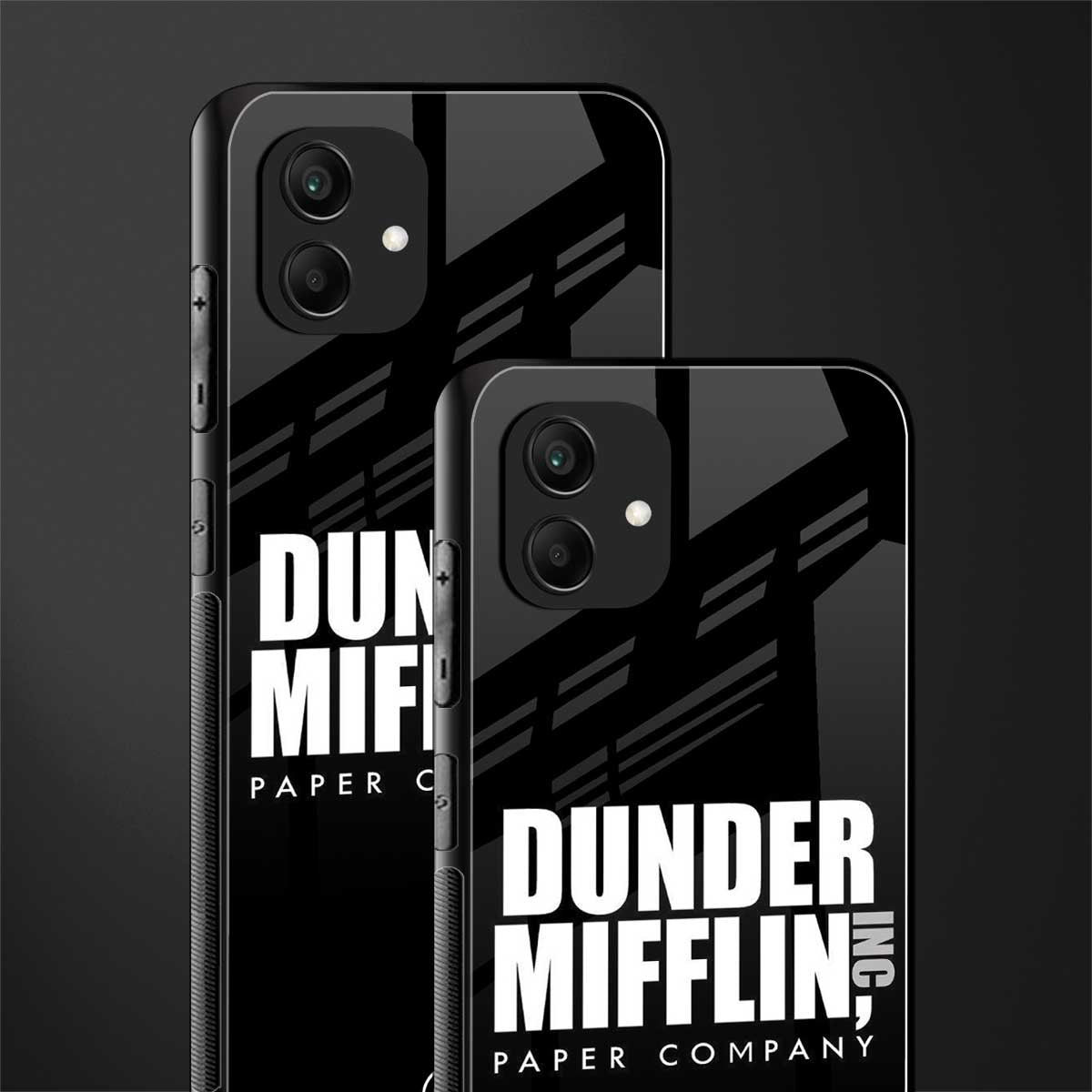 dunder mifflin back phone cover | glass case for samsung galaxy a04