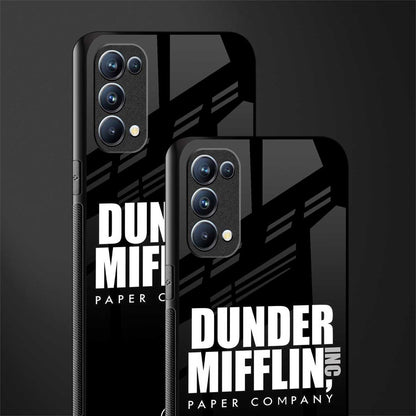 dunder mifflin back phone cover | glass case for oppo reno 5