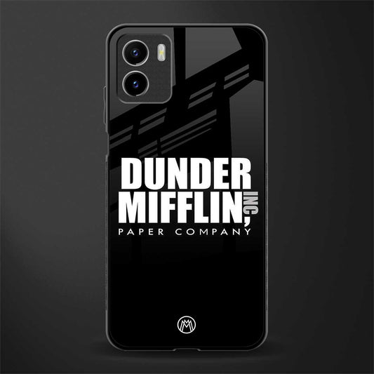 dunder mifflin back phone cover | glass case for vivo y72