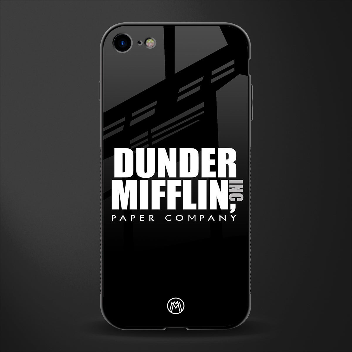 dunder mifflin glass case for iphone 8 image