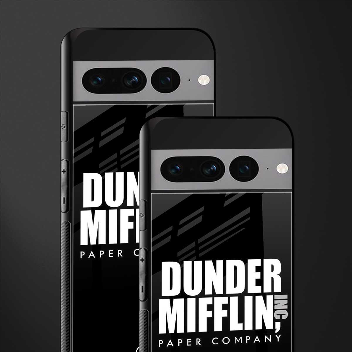 dunder mifflin back phone cover | glass case for google pixel 7 pro