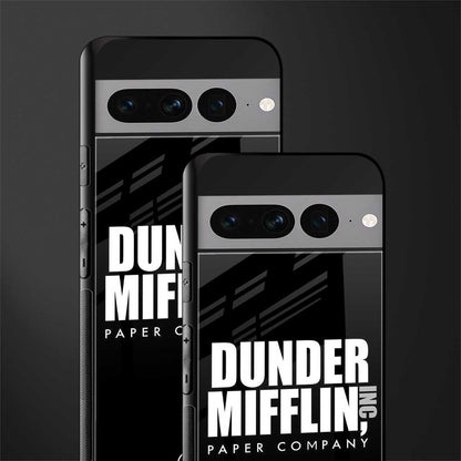 dunder mifflin back phone cover | glass case for google pixel 7 pro