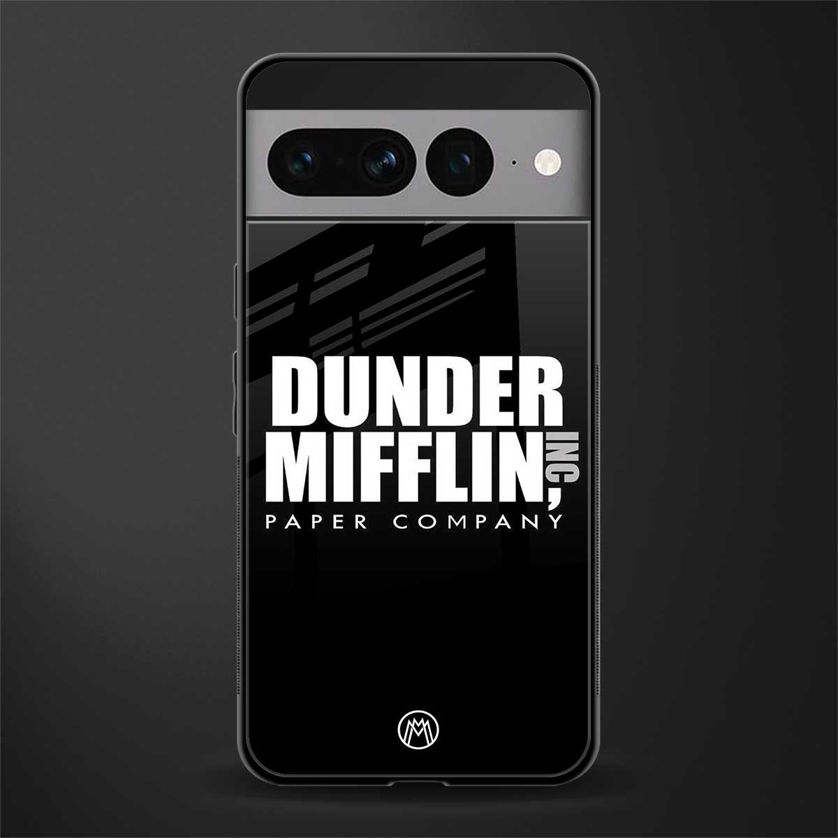 dunder mifflin back phone cover | glass case for google pixel 7 pro