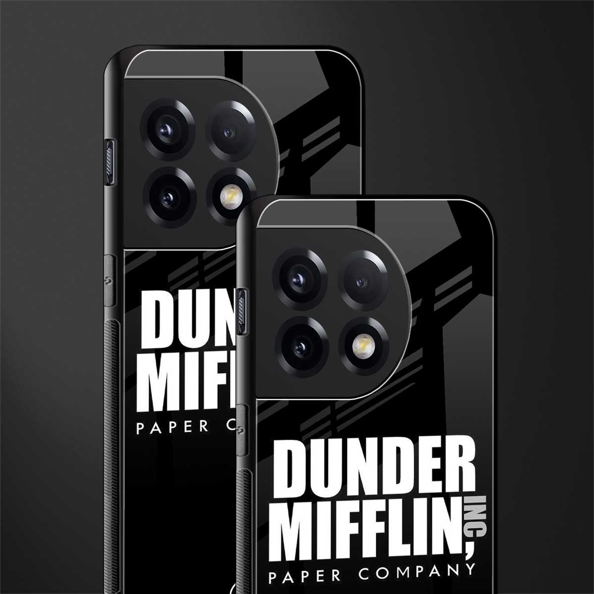 dunder mifflin back phone cover | glass case for oneplus 11r