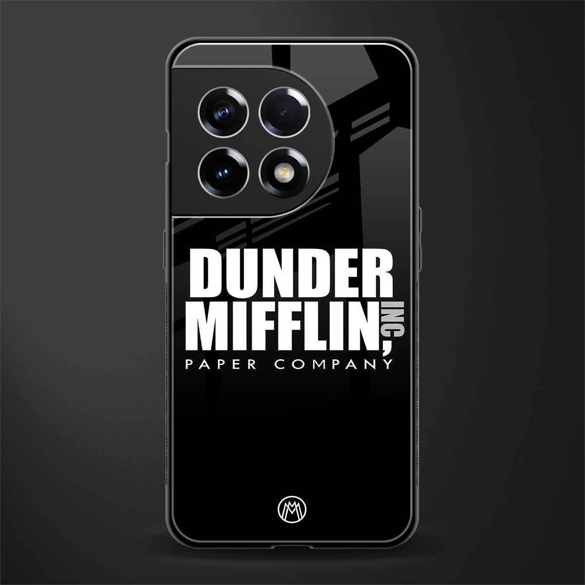 dunder mifflin back phone cover | glass case for oneplus 11r