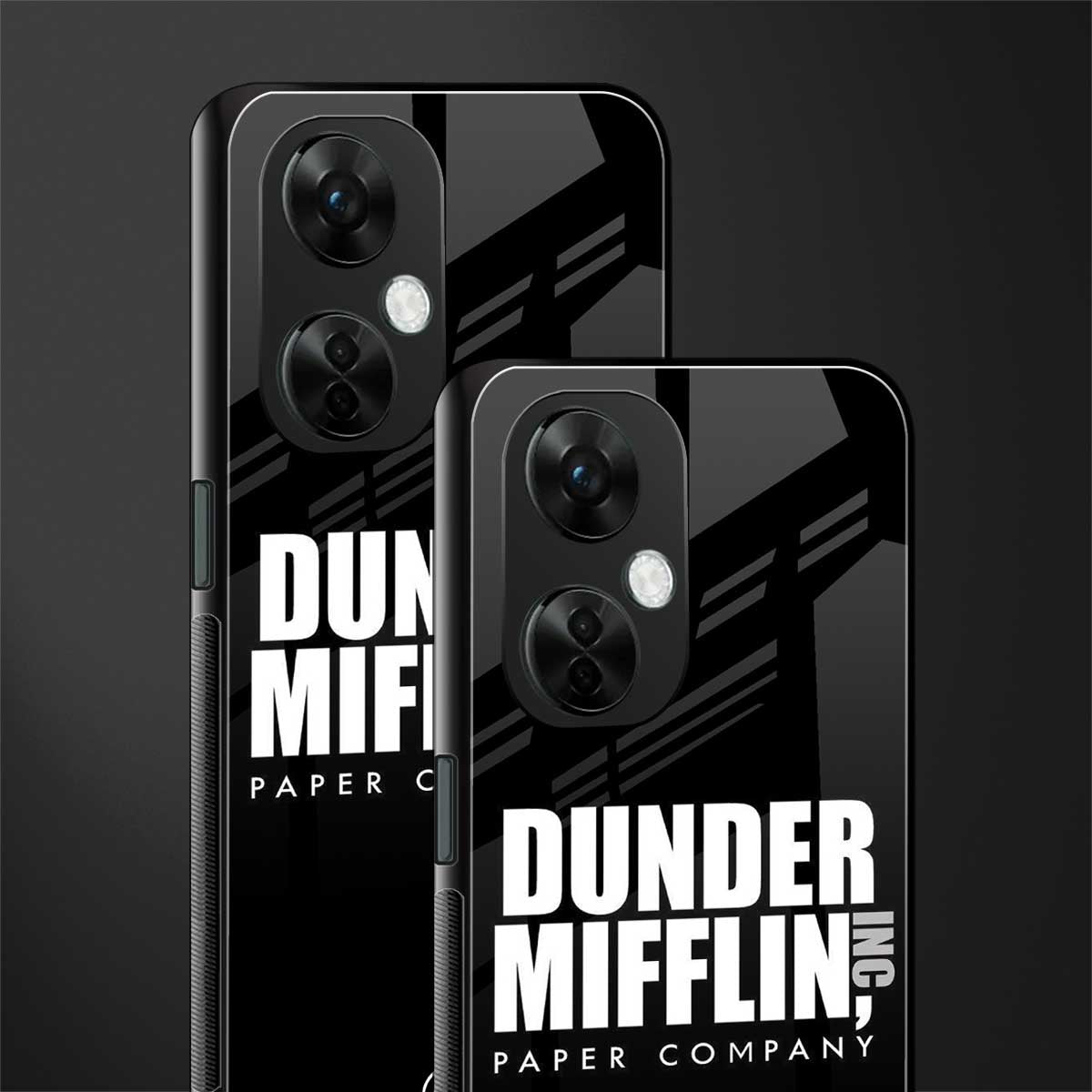 dunder mifflin back phone cover | glass case for oneplus nord ce 3 lite