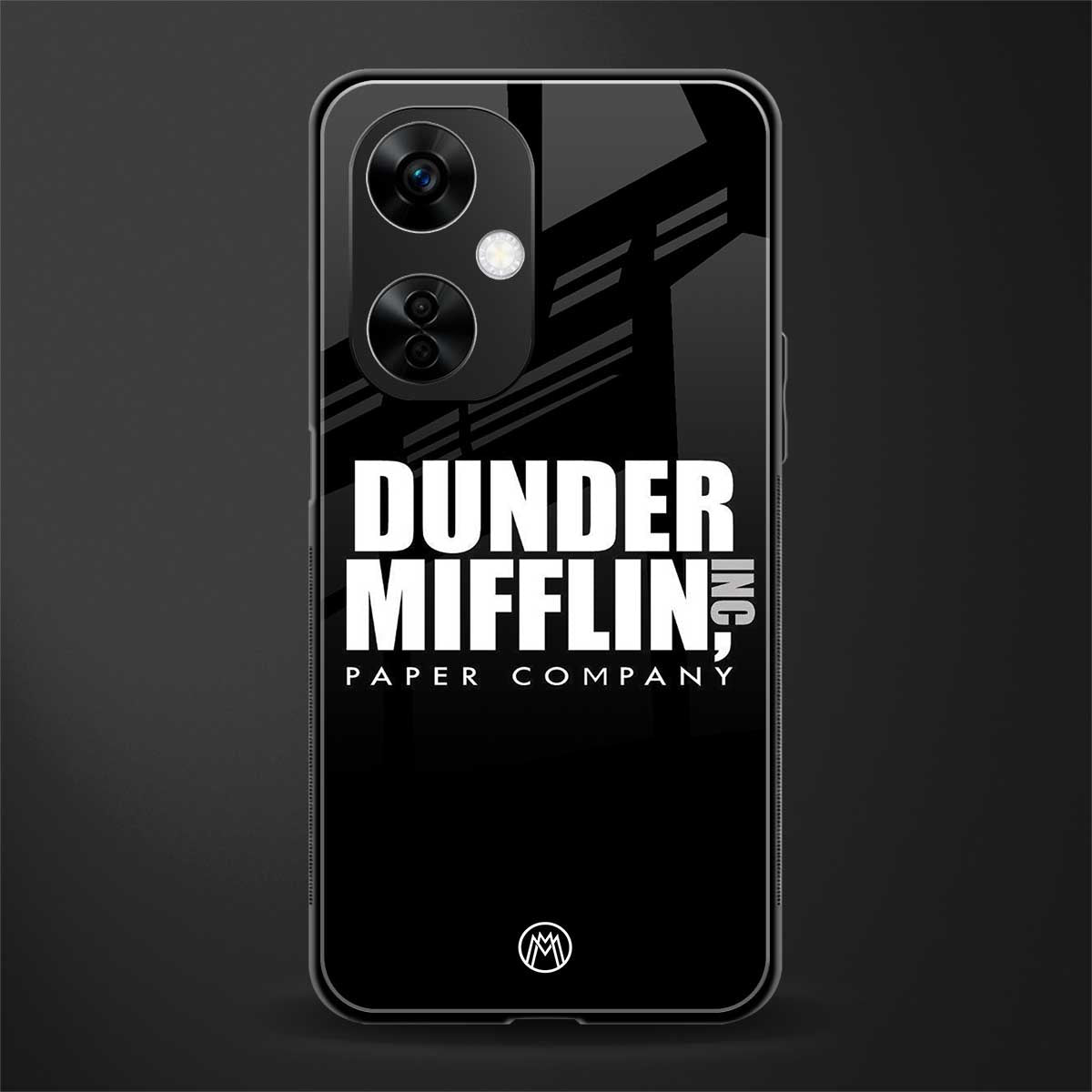 dunder mifflin back phone cover | glass case for oneplus nord ce 3 lite