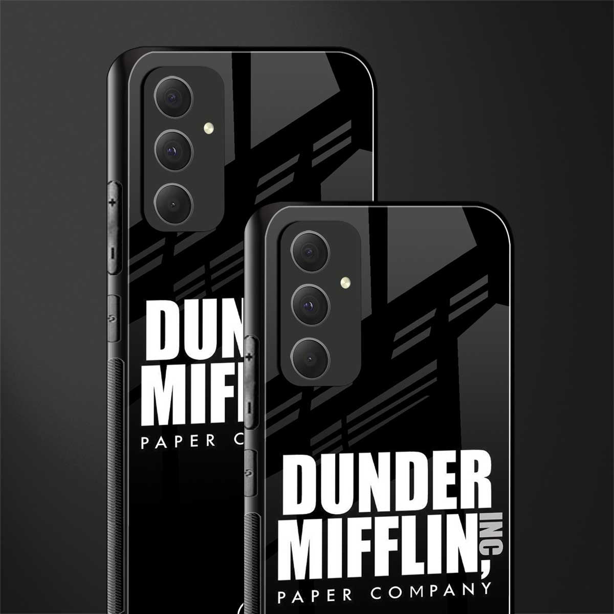 dunder mifflin back phone cover | glass case for samsung galaxy a54 5g