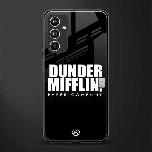 dunder mifflin back phone cover | glass case for samsung galaxy a54 5g