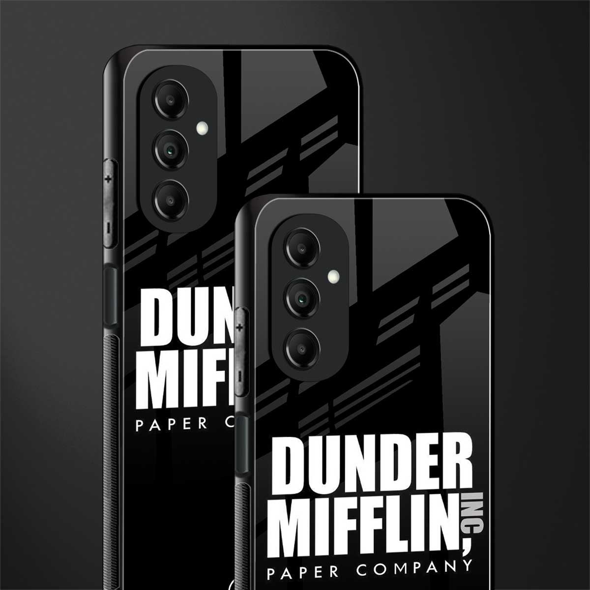 dunder mifflin back phone cover | glass case for samsung galaxy a14 5g