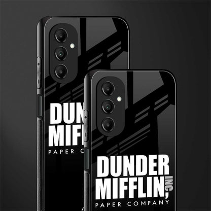 dunder mifflin back phone cover | glass case for samsung galaxy a14 5g