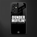 dunder mifflin back phone cover | glass case for samsung galaxy a14 5g