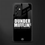 dunder mifflin back phone cover | glass case for samsung galaxy a14 5g
