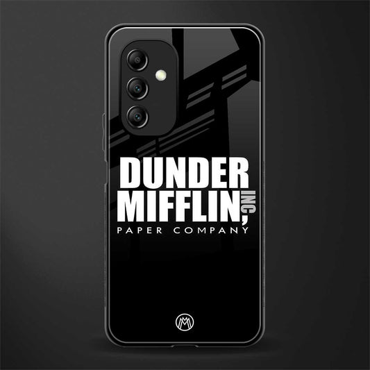 dunder mifflin back phone cover | glass case for samsung galaxy a14 5g