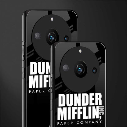 dunder mifflin back phone cover | glass case for realme 11 pro 5g