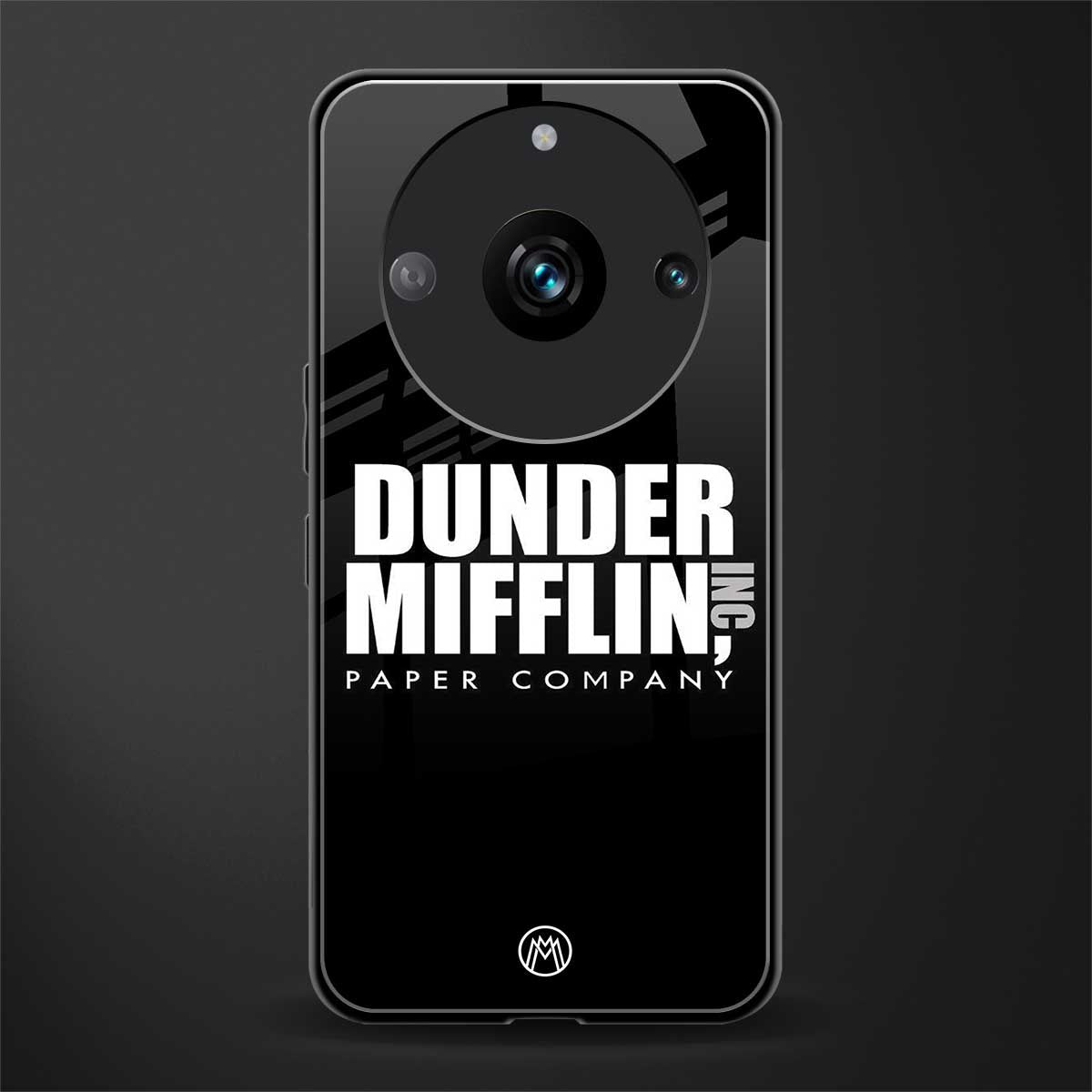 dunder mifflin back phone cover | glass case for realme 11 pro 5g