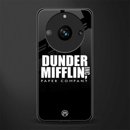 dunder mifflin back phone cover | glass case for realme 11 pro 5g