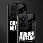dunder mifflin back phone cover | glass case for vivo t1 44w 4g