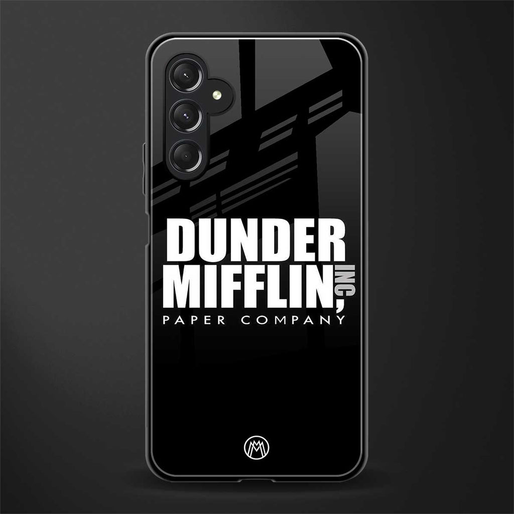 dunder mifflin back phone cover | glass case for samsun galaxy a24 4g