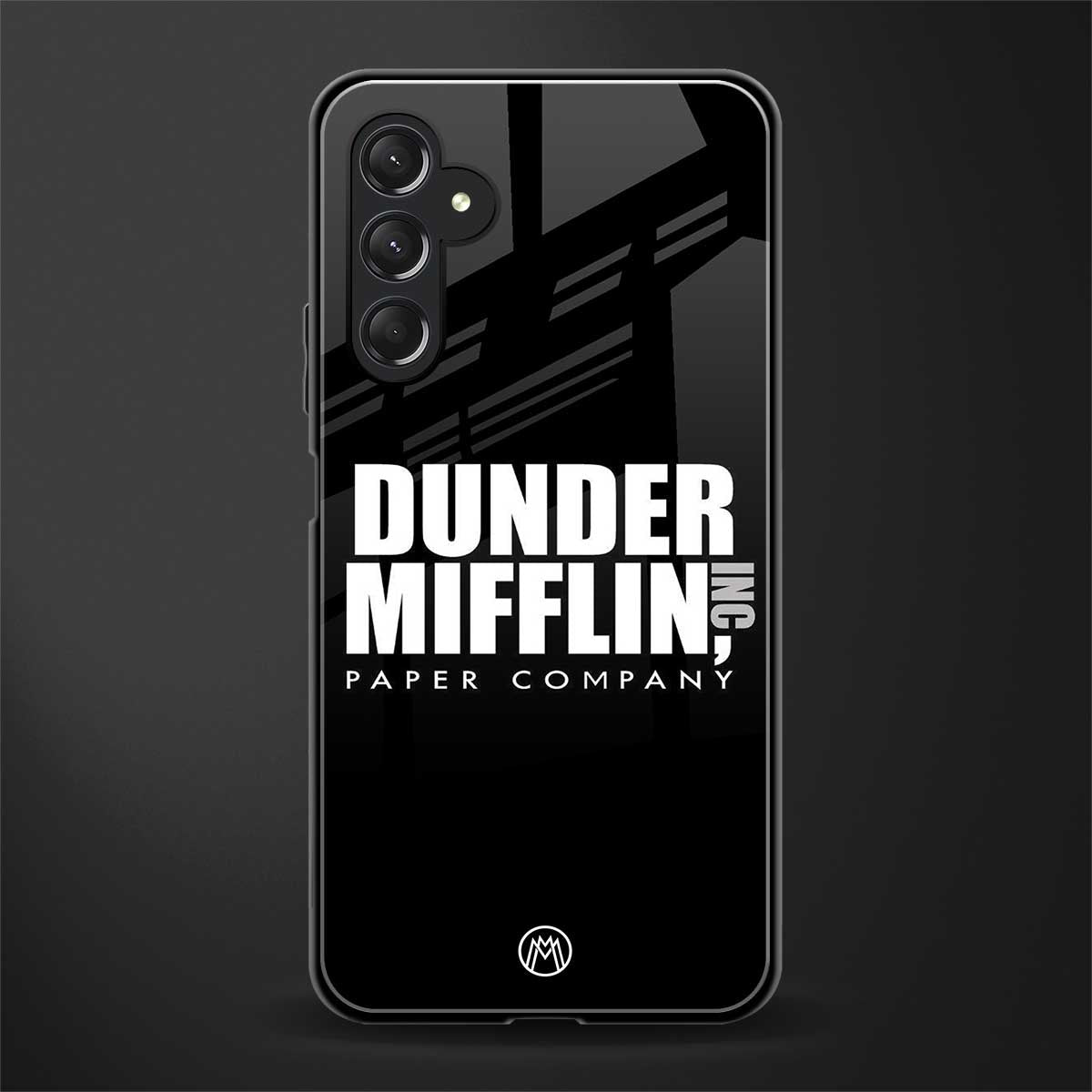 dunder mifflin back phone cover | glass case for samsun galaxy a24 4g