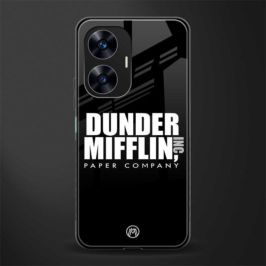 dunder mifflin back phone cover | glass case for realme c55