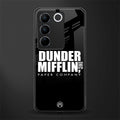 dunder mifflin back phone cover | glass case for vivo v27 pro 5g