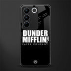 dunder mifflin back phone cover | glass case for vivo v27 pro 5g