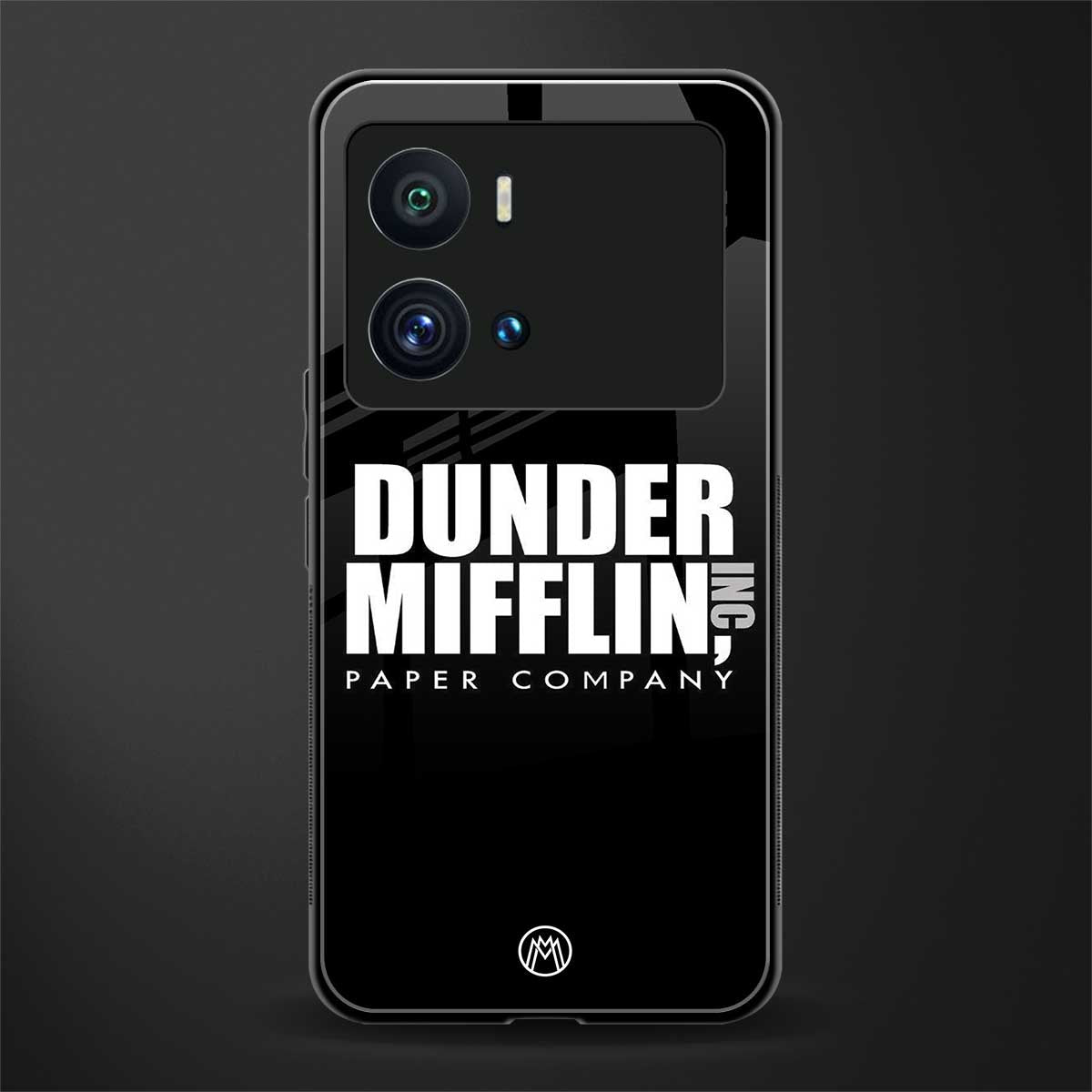 dunder mifflin back phone cover | glass case for iQOO 9 Pro