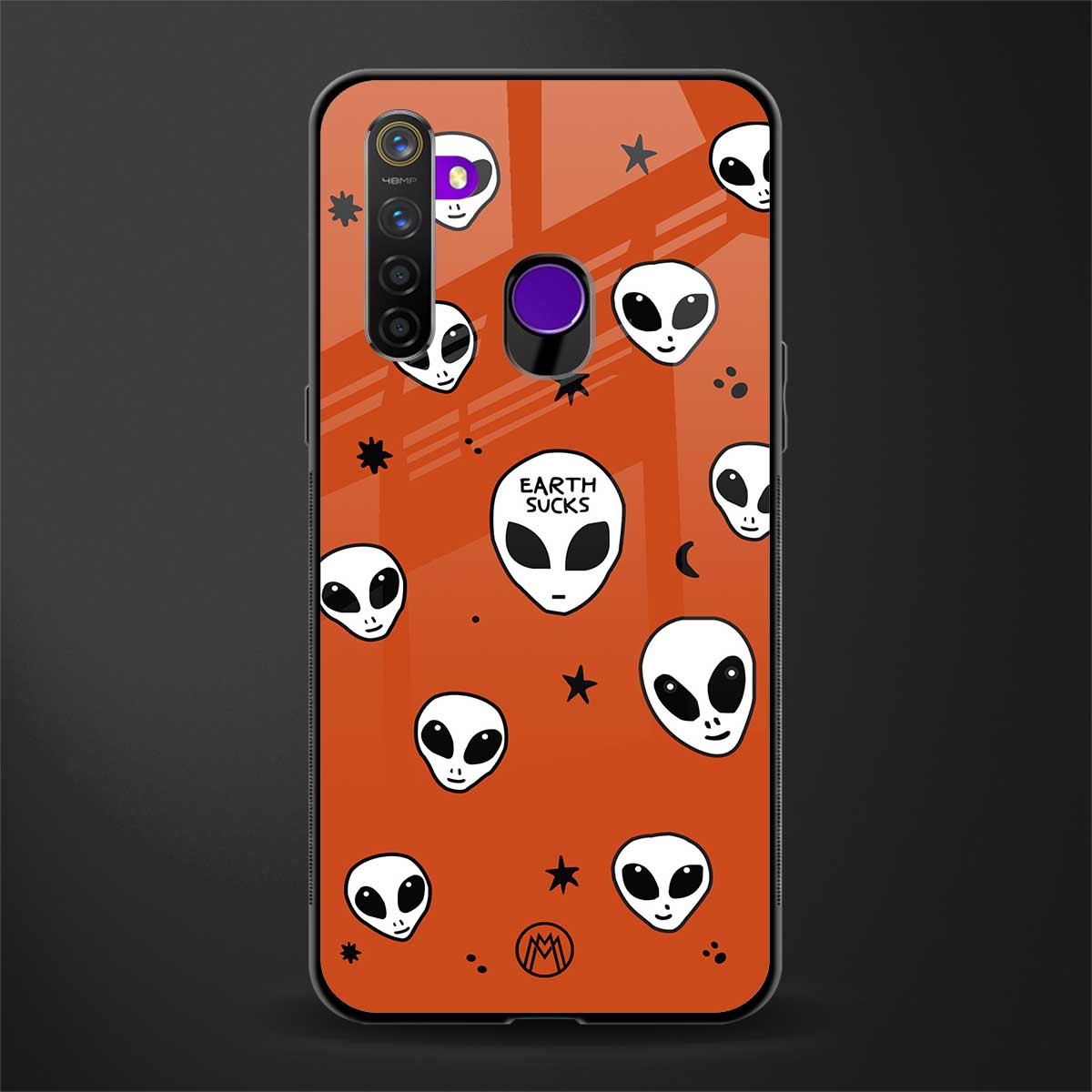 earth sucks glass case for realme 5 image