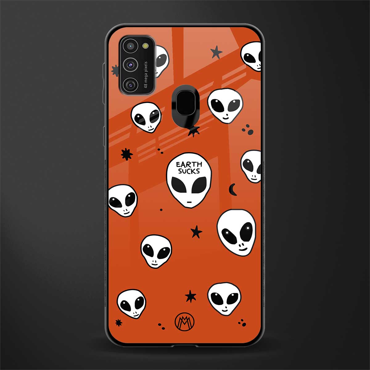 earth sucks glass case for samsung galaxy m21 image