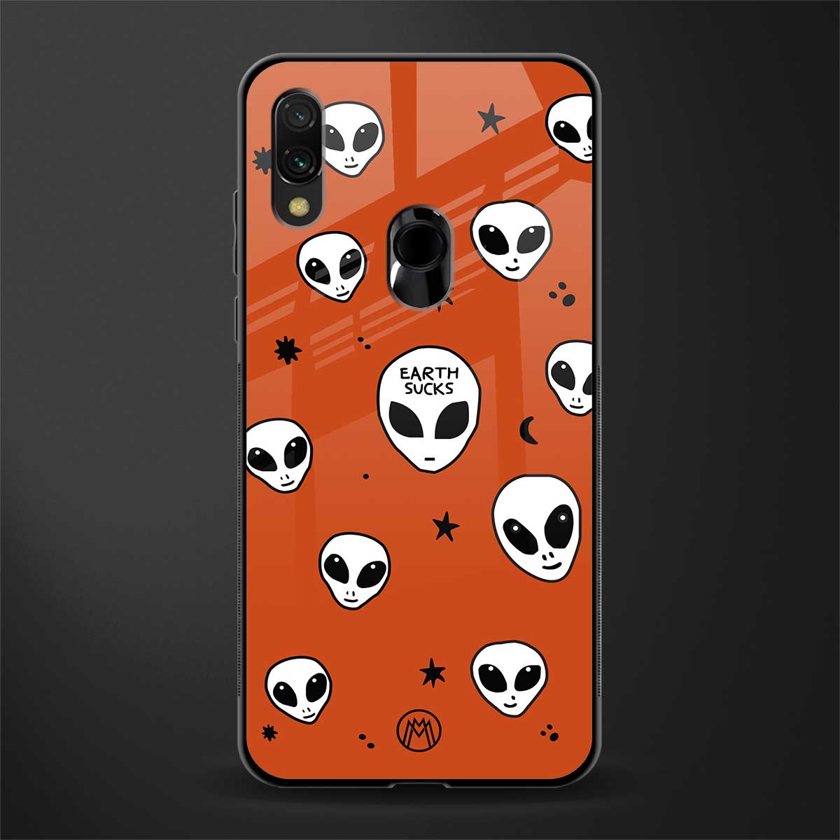 earth sucks glass case for redmi note 7 pro image