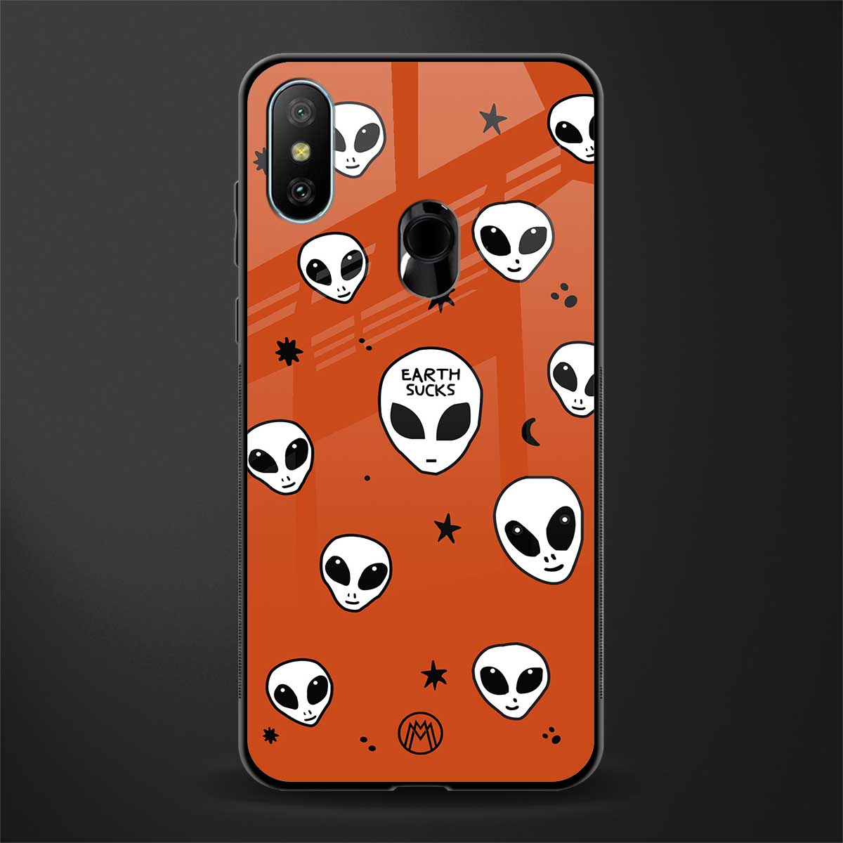 earth sucks glass case for redmi 6 pro image