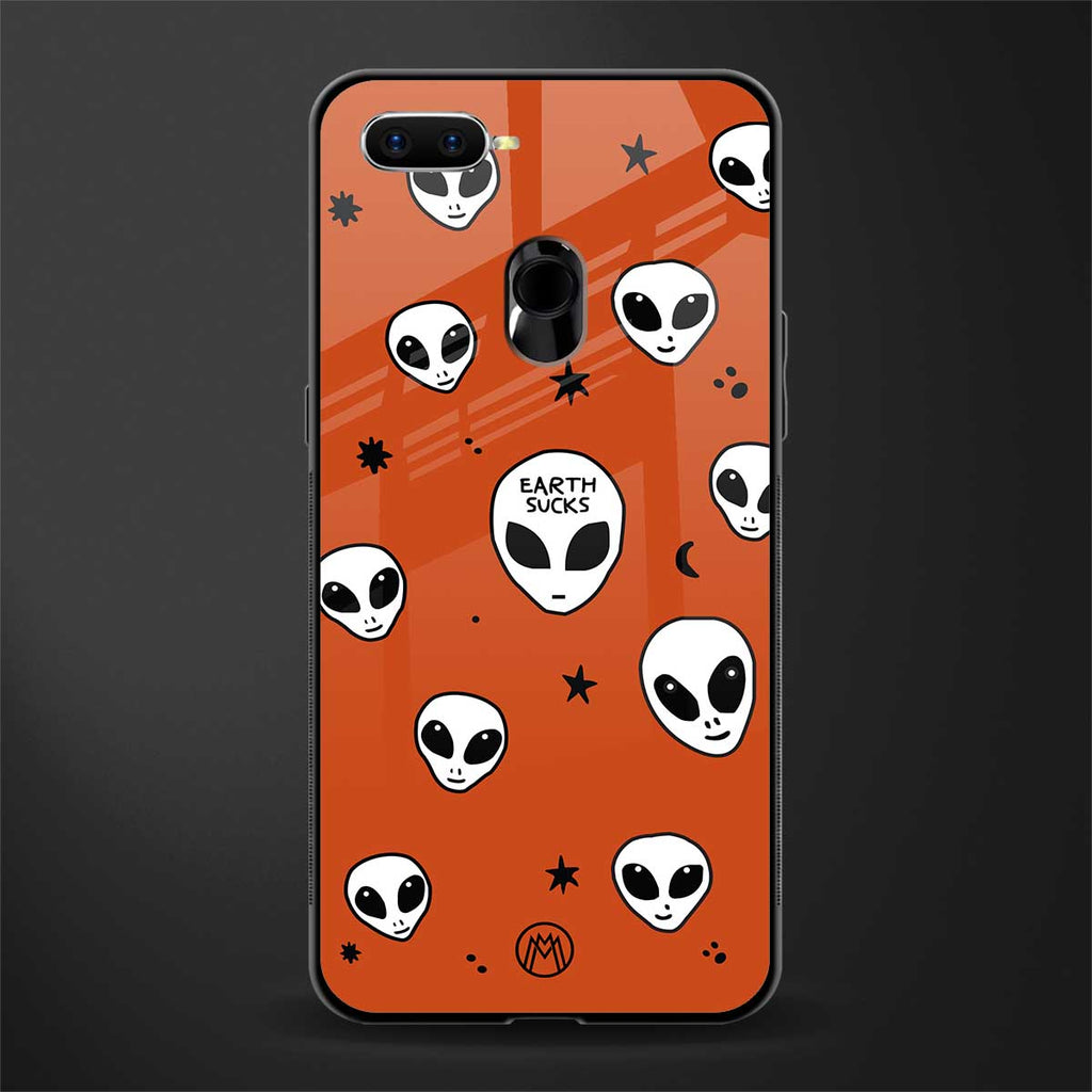 earth sucks glass case for oppo a7 image