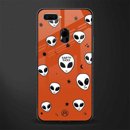 earth sucks glass case for oppo a7 image