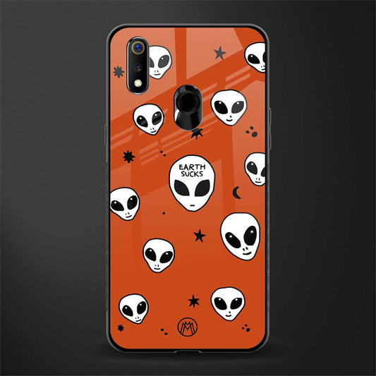 earth sucks glass case for realme 3 pro image