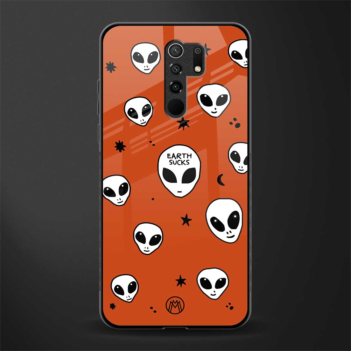 earth sucks glass case for redmi 9 prime image