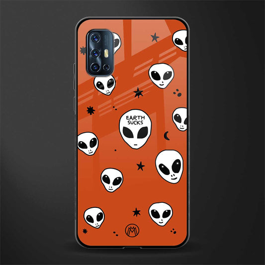 earth sucks glass case for vivo v17 image