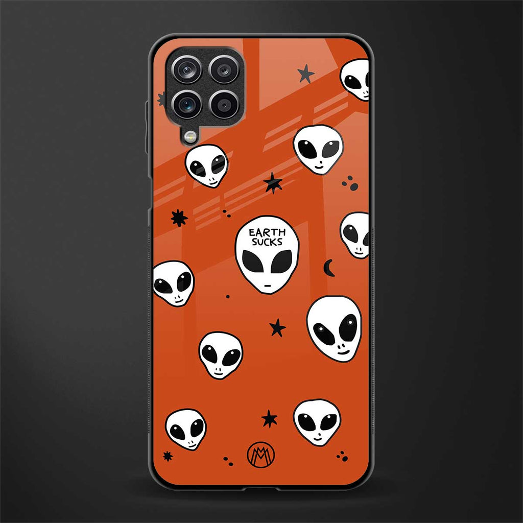 earth sucks glass case for samsung galaxy a12 image