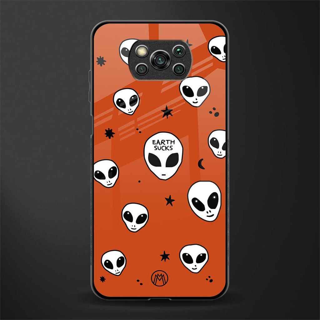 earth sucks glass case for poco x3 pro image