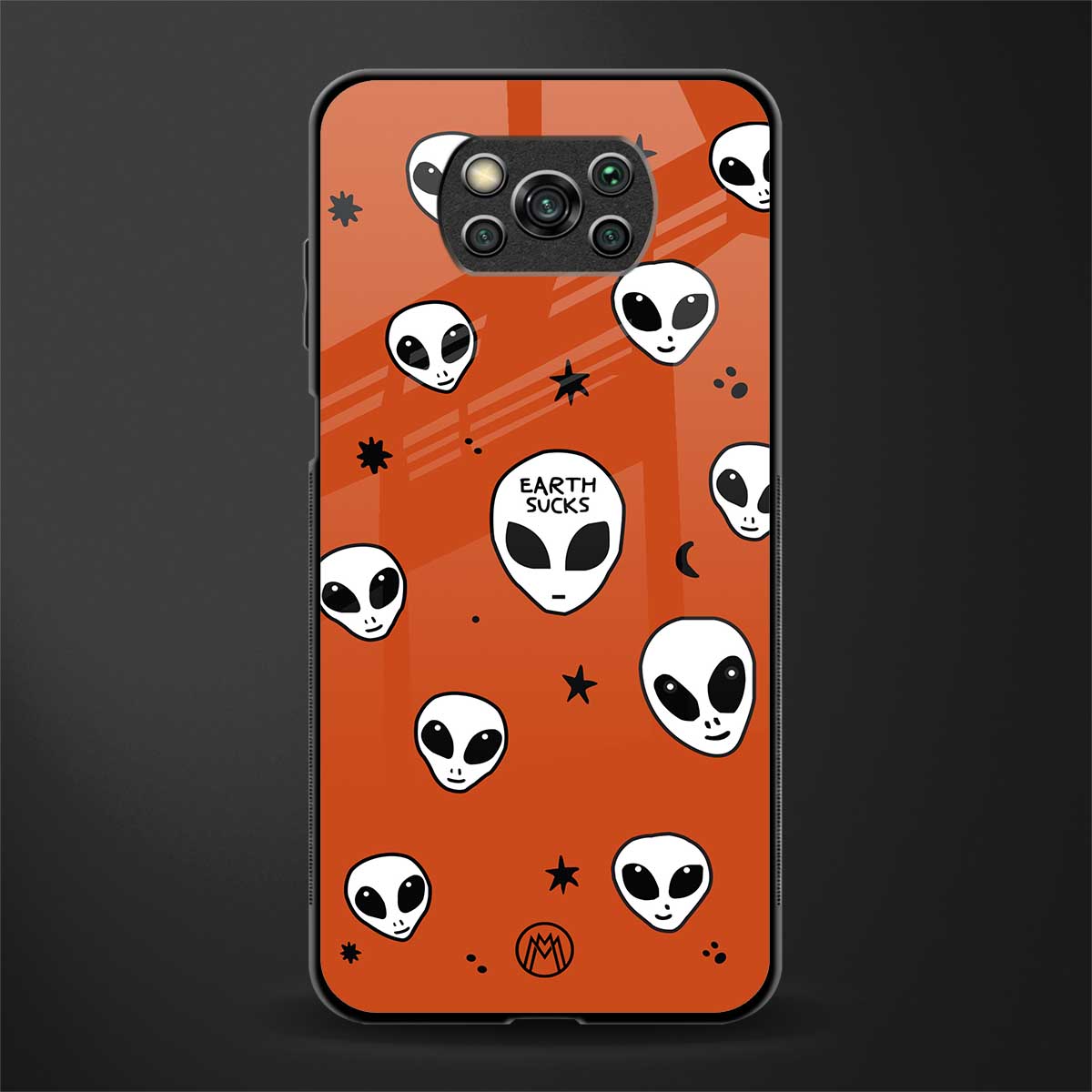 earth sucks glass case for poco x3 pro image