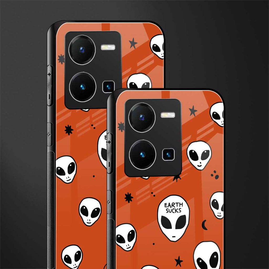 earth sucks back phone cover | glass case for vivo y35 4g