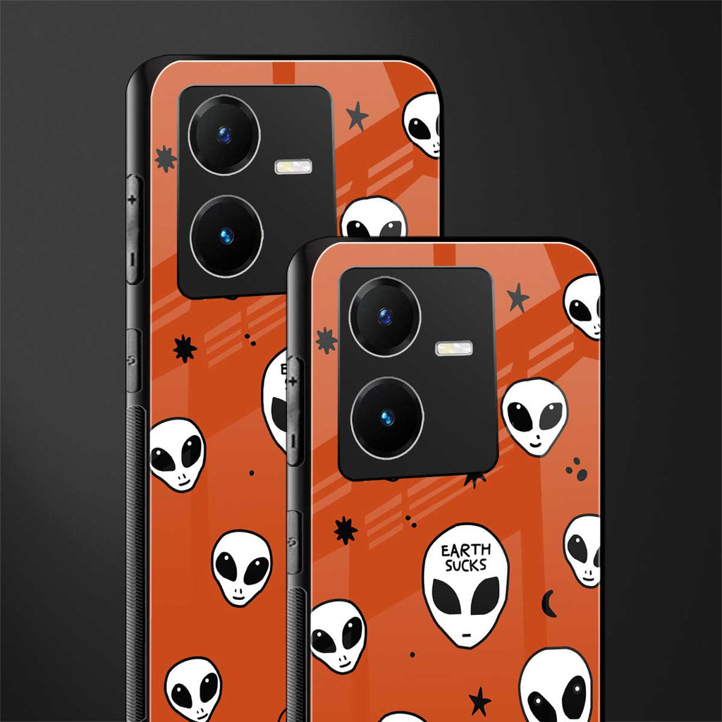 earth sucks back phone cover | glass case for vivo y22