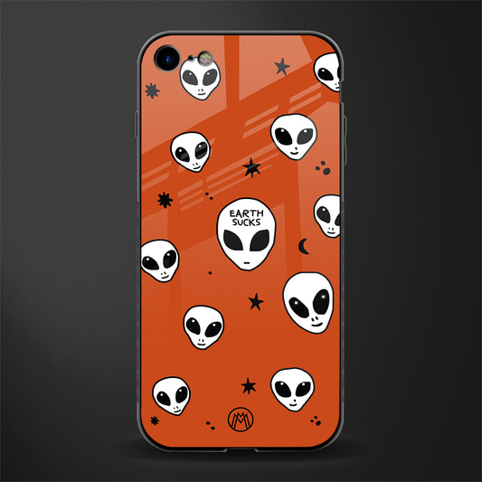 earth sucks glass case for iphone se 2020 image