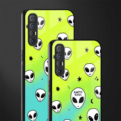 earth sucks neon edition glass case for oppo reno 3 pro image-2