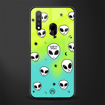 earth sucks neon edition glass case for vivo y19 image
