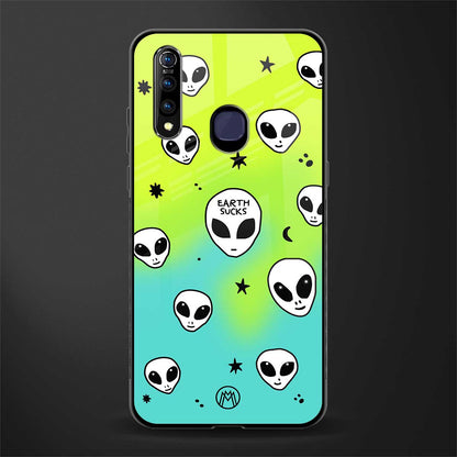 earth sucks neon edition glass case for vivo z1 pro image
