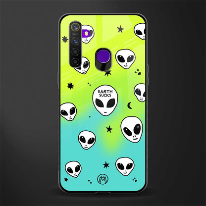 earth sucks neon edition glass case for realme 5s image