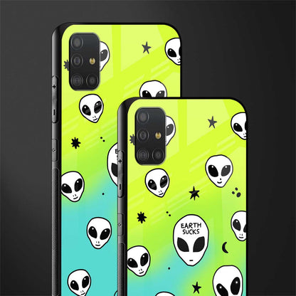 earth sucks neon edition glass case for samsung galaxy a51 image-2